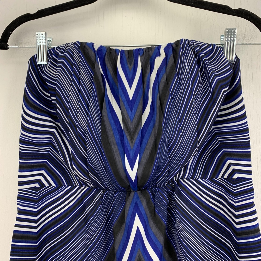 The Limited Womens 8 Strapless Mini Dress Y2K Summer Beach Artsy Dark Statement - Picture 3 of 11